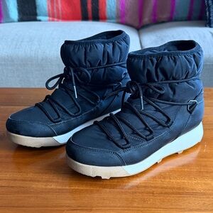 Target Black Sneaker Boots with White Soles